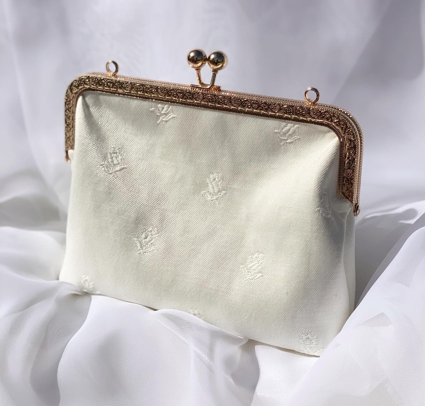 Rose Brocade Clutch